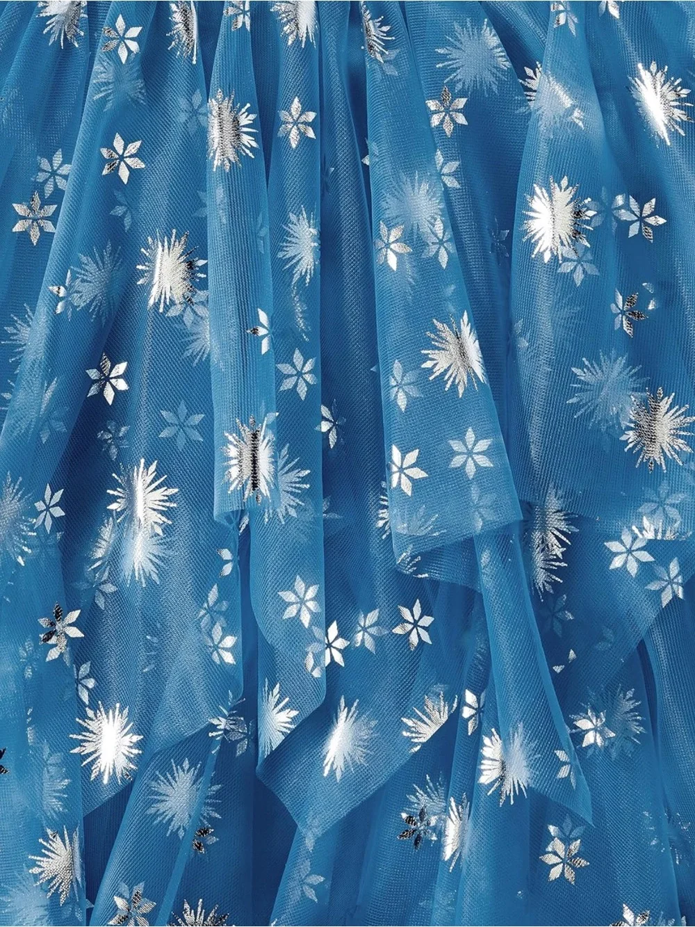 Disney Frozen Elsa Girls Cosplay Tiered Tutu Tulle Dress Detachable Cape 14/16